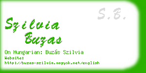 szilvia buzas business card
